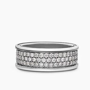 David Yurman STREAMLINE® PAVÉ THREE ROW BAND RING
